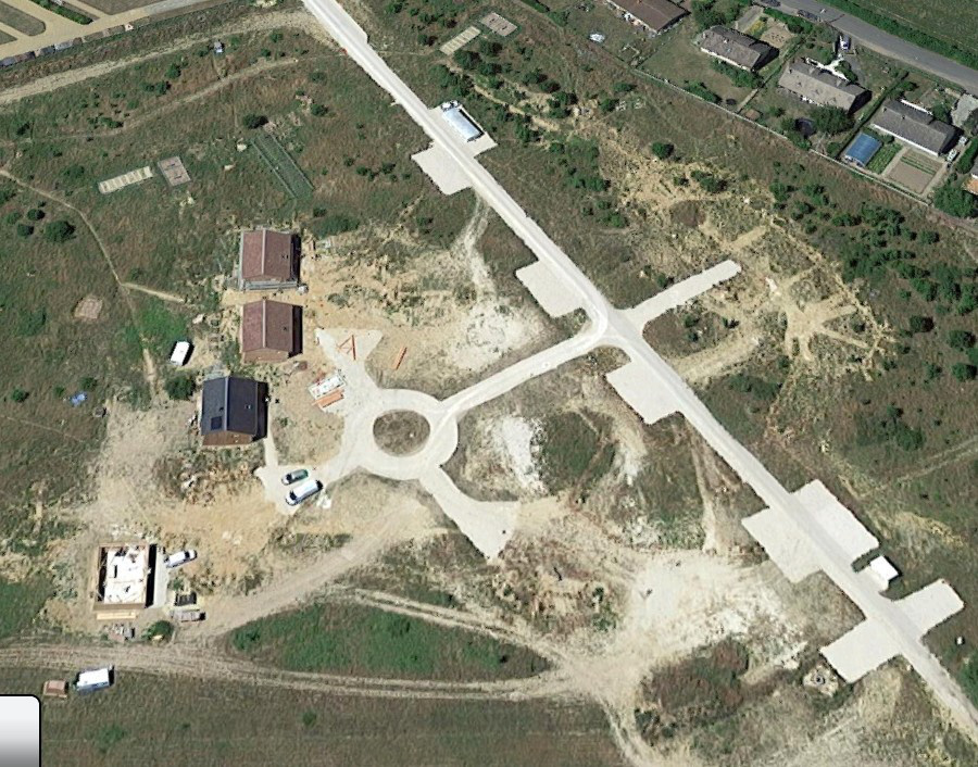 Vue aérienne du site de l’éco-hameau du Plessis